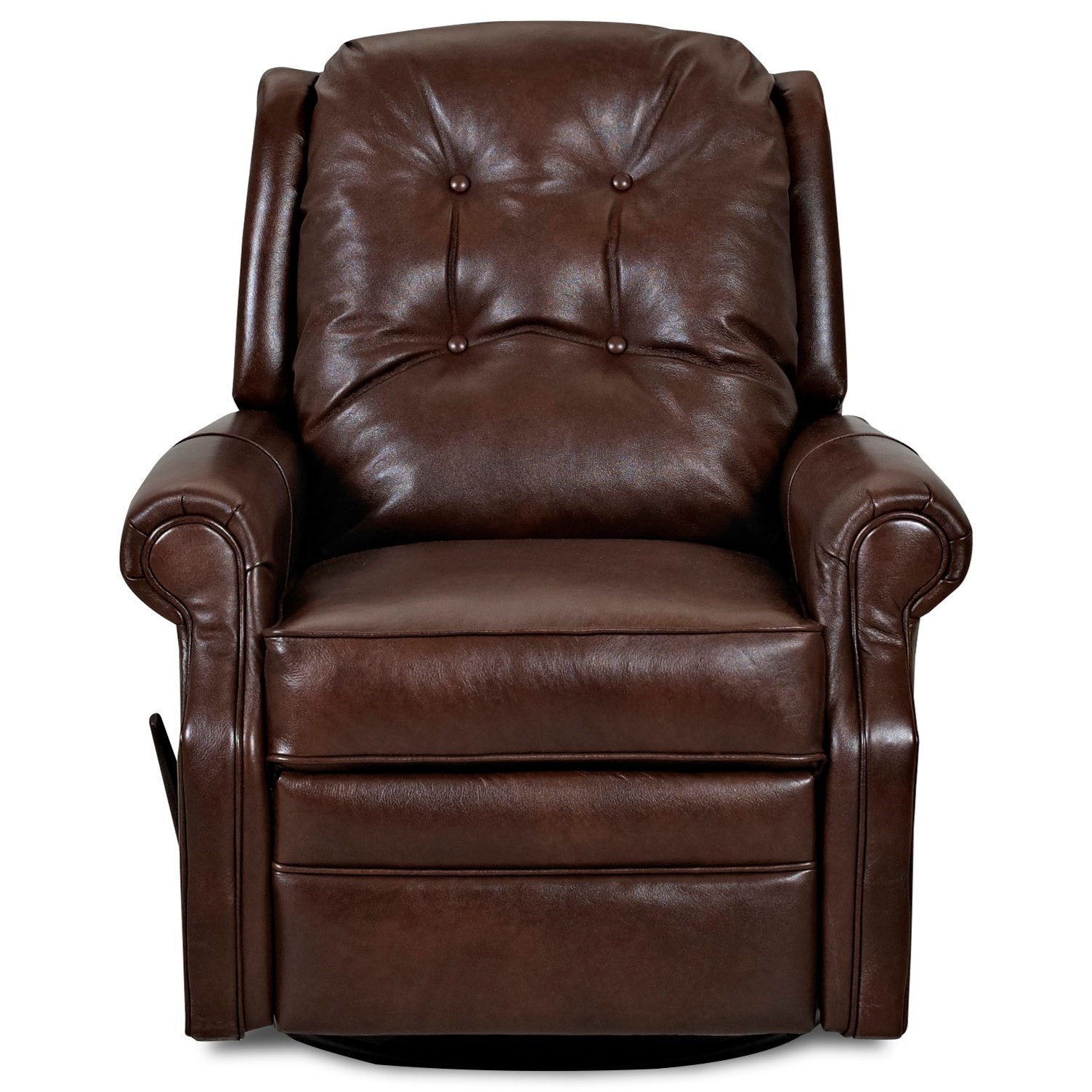 Klaussner Sand Key Transitional Manual Reclining Chair with Rolled Arms